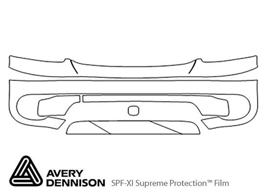 Subaru Legacy 2000-2004 Avery Dennison Clear Bra Bumper Paint Protection Kit Diagram