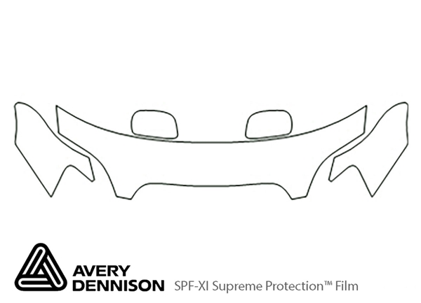 ##LONGDESCRIPTIONNAME2## Avery Dennison Clear Bra Hood Paint Protection Kit Diagram