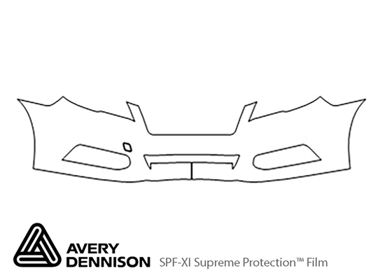 Subaru Legacy 2013-2014 Avery Dennison Clear Bra Bumper Paint Protection Kit Diagram