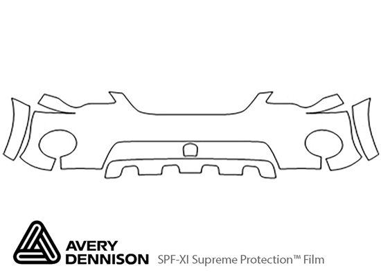 Subaru Outback 2005-2007 Avery Dennison Clear Bra Bumper Paint Protection Kit Diagram