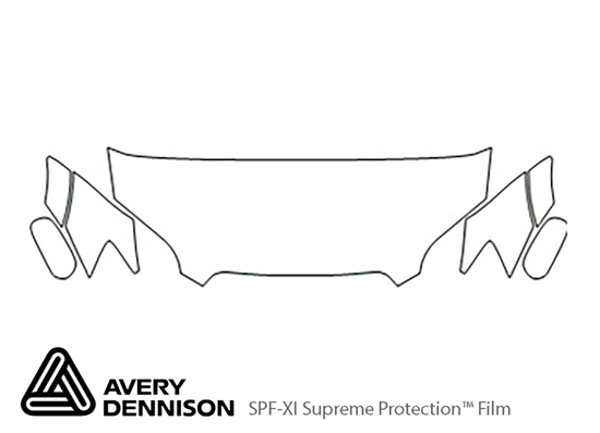 Subaru Outback 2005-2007 Avery Dennison Clear Bra Hood Paint Protection Kit Diagram