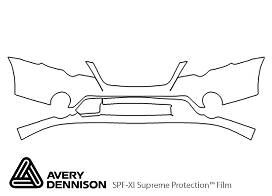 Subaru Outback 2008-2009 Avery Dennison Clear Bra Bumper Paint Protection Kit Diagram