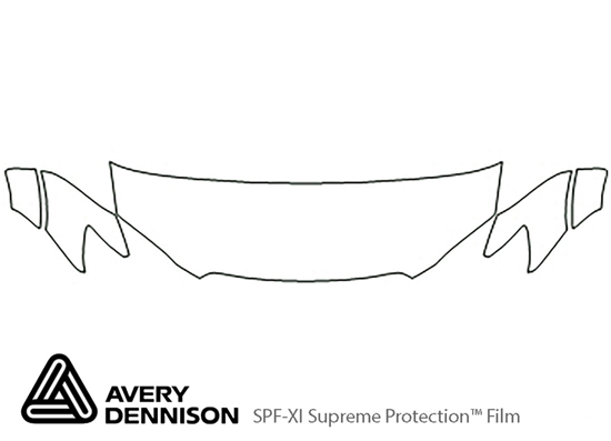 Subaru Outback 2008-2009 Avery Dennison Clear Bra Hood Paint Protection Kit Diagram