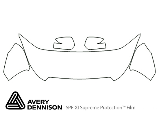 Subaru Outback 2010-2014 Avery Dennison Clear Bra Hood Paint Protection Kit Diagram