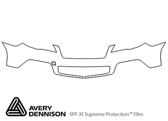 Subaru Outback 2013-2014 Avery Dennison Clear Bra Bumper Paint Protection Kit Diagram