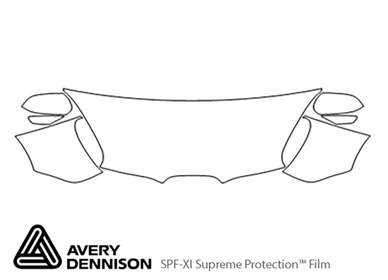 Subaru Tribeca 2006-2007 Avery Dennison Clear Bra Hood Paint Protection Kit Diagram