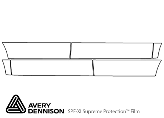 Subaru Tribeca 2008-2014 Avery Dennison Clear Bra Door Cup Paint Protection Kit Diagram