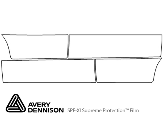 Subaru WRX 2006-2007 Avery Dennison Clear Bra Door Cup Paint Protection Kit Diagram