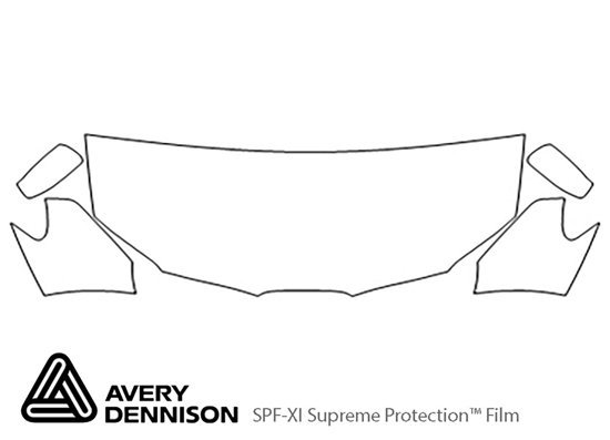 Subaru WRX 2006-2007 Avery Dennison Clear Bra Hood Paint Protection Kit Diagram