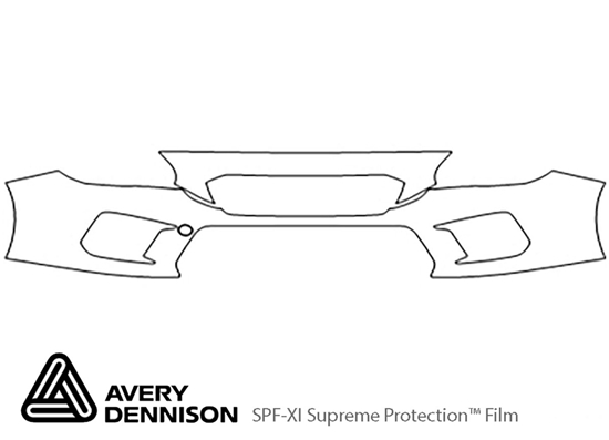 Subaru WRX 2019-2021 Avery Dennison Clear Bra Bumper Paint Protection Kit Diagram