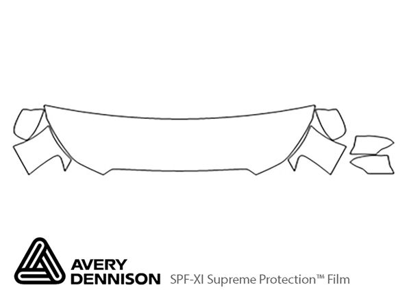 ##LONGDESCRIPTIONNAME2## Avery Dennison Clear Bra Hood Paint Protection Kit Diagram