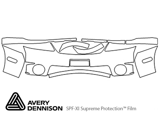 Suzuki Aerio 2005-2007 Avery Dennison Clear Bra Bumper Paint Protection Kit Diagram