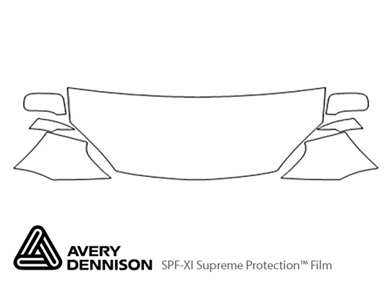 Suzuki Aerio 2006-2007 Avery Dennison Clear Bra Hood Paint Protection Kit Diagram