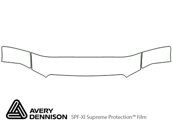 Suzuki Equator 2009-2012 Avery Dennison Clear Bra Hood Paint Protection Kit Diagram