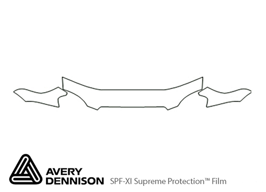 Suzuki Esteem 1995-2002 Avery Dennison Clear Bra Hood Paint Protection Kit Diagram