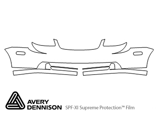 Suzuki Forenza 2006-2008 Avery Dennison Clear Bra Bumper Paint Protection Kit Diagram