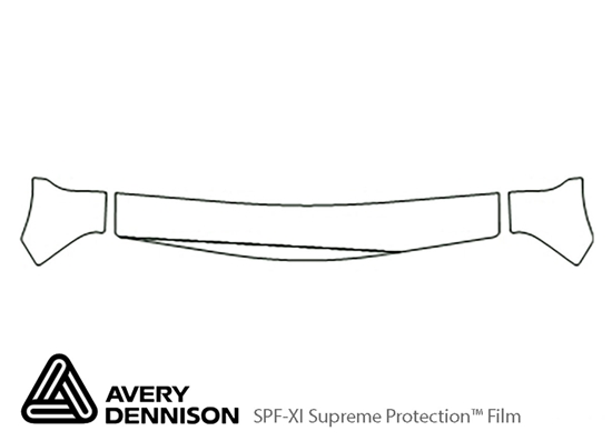 Suzuki Grand Vitara 2000-2005 Avery Dennison Clear Bra Hood Paint Protection Kit Diagram