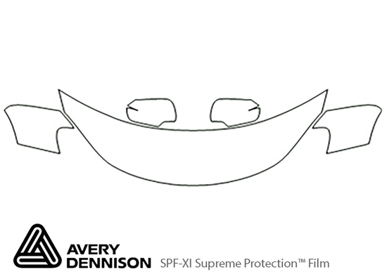 Suzuki Kizashi 2010-2013 Avery Dennison Clear Bra Hood Paint Protection Kit Diagram