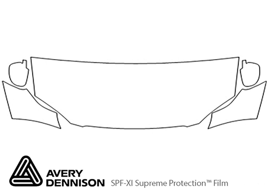 Suzuki Reno 2005-2008 Avery Dennison Clear Bra Hood Paint Protection Kit Diagram