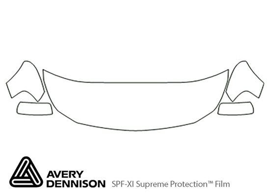 Suzuki SX4 2007-2013 Avery Dennison Clear Bra Hood Paint Protection Kit Diagram