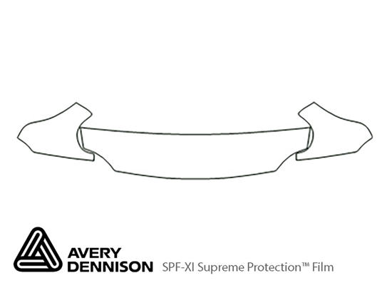 Suzuki X-90 1996-1998 Avery Dennison Clear Bra Hood Paint Protection Kit Diagram