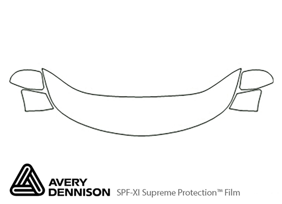 Suzuki XL-7 2007-2009 Avery Dennison Clear Bra Hood Paint Protection Kit Diagram