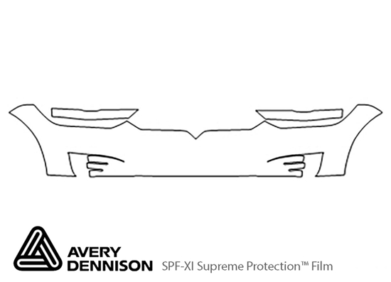 Tesla Model X 2016-2021 Avery Dennison Clear Bra Bumper Paint Protection Kit Diagram