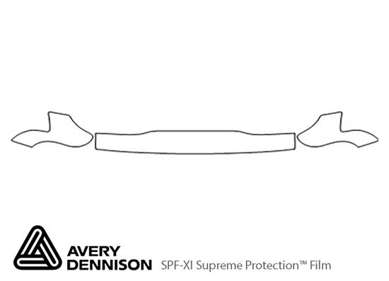 Toyota 4Runner 1990-1995 Avery Dennison Clear Bra Hood Paint Protection Kit Diagram