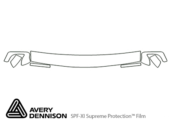 Toyota 4Runner 1996-1998 Avery Dennison Clear Bra Hood Paint Protection Kit Diagram