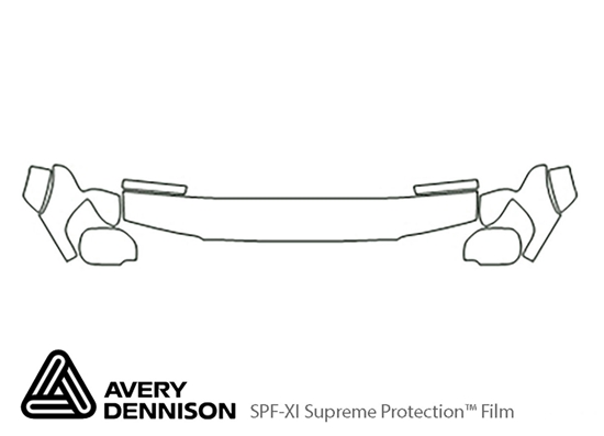 Toyota 4Runner 1999-2002 Avery Dennison Clear Bra Hood Paint Protection Kit Diagram