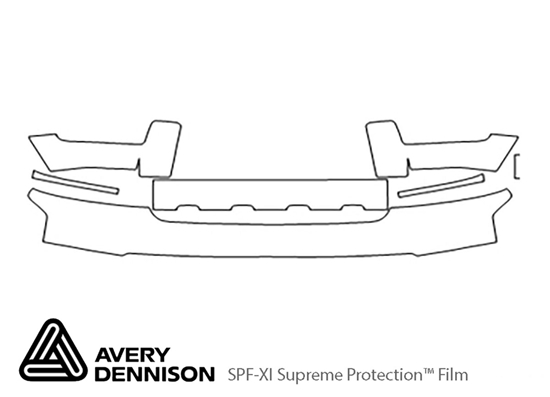 Toyota 4Runner 2003-2005 Avery Dennison Clear Bra Bumper Paint Protection Kit Diagram