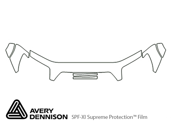 Toyota 4Runner 2003-2005 Avery Dennison Clear Bra Hood Paint Protection Kit Diagram