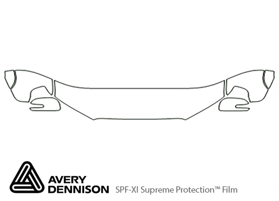 Toyota 4Runner 2010-2013 Avery Dennison Clear Bra Hood Precut PPF Diagram