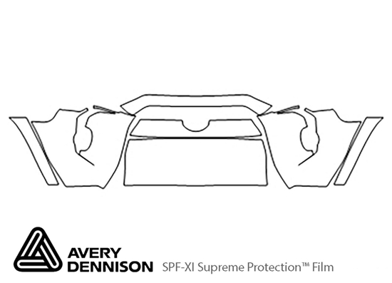 Toyota 4Runner 2014-2024 Avery Dennison Clear Bra Bumper Paint Protection Kit Diagram