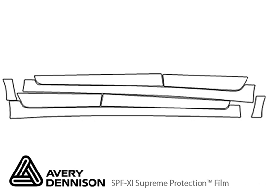 Toyota Avalon 2013-2018 Avery Dennison Clear Bra Door Cup Paint Protection Kit Diagram