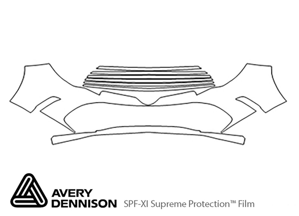 ##LONGDESCRIPTIONNAME2## Avery Dennison Clear Bra Bumper Paint Protection Kit Diagram