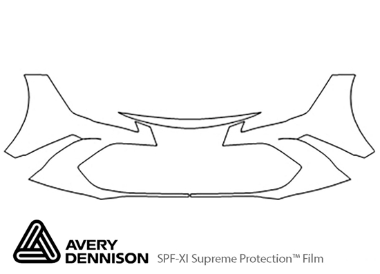 Toyota Avalon 2019-2022 Avery Dennison Clear Bra Bumper Paint Protection Kit Diagram