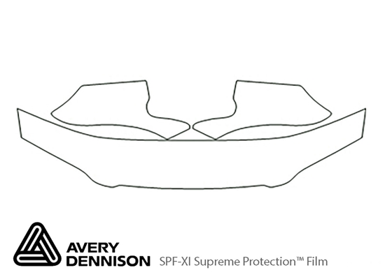 Toyota Camry 1992-1996 Avery Dennison Clear Bra Hood Paint Protection Kit Diagram