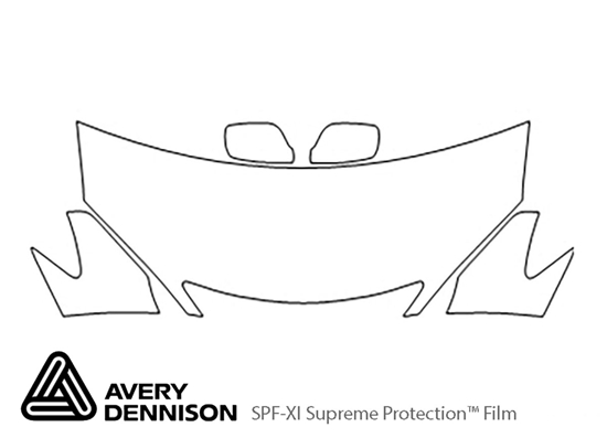 Toyota Camry 2005-2006 Avery Dennison Clear Bra Hood Paint Protection Kit Diagram