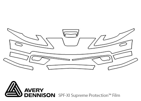 Toyota Celica 2000-2002 Avery Dennison Clear Bra Bumper Paint Protection Kit Diagram