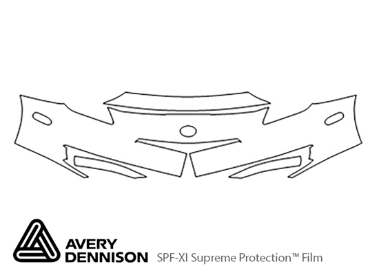 Toyota Celica 2003-2005 Avery Dennison Clear Bra Bumper Paint Protection Kit Diagram