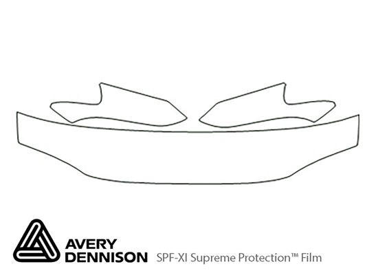 Toyota Corolla 1998-2002 Avery Dennison Clear Bra Hood Paint Protection Kit Diagram