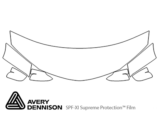 Toyota Corolla 2017-2019 Avery Dennison Clear Bra Hood Paint Protection Kit Diagram