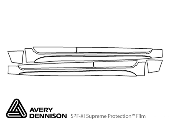 Toyota Corolla 2019-2023 Avery Dennison Clear Bra Door Cup Paint Protection Kit Diagram