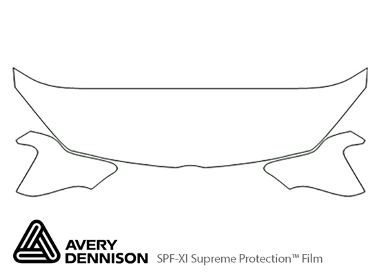 Toyota Echo 2003-2005 Avery Dennison Clear Bra Hood Paint Protection Kit Diagram