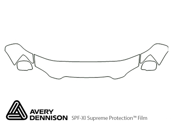 Toyota Highlander 2004-2007 Avery Dennison Clear Bra Hood Paint Protection Kit Diagram