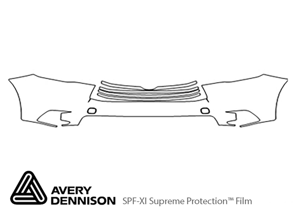 ##LONGDESCRIPTIONNAME2## Avery Dennison Clear Bra Bumper Paint Protection Kit Diagram