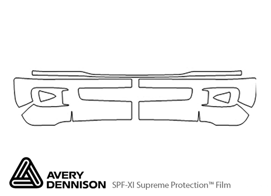 Toyota Land Cruiser 1998-2002 Avery Dennison Clear Bra Bumper Paint Protection Kit Diagram