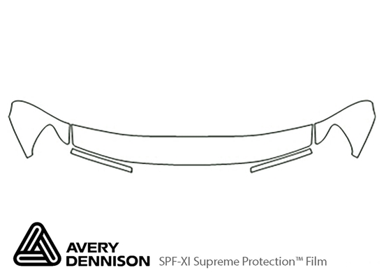 Toyota Land Cruiser 2003-2007 Avery Dennison Clear Bra Hood Paint Protection Kit Diagram