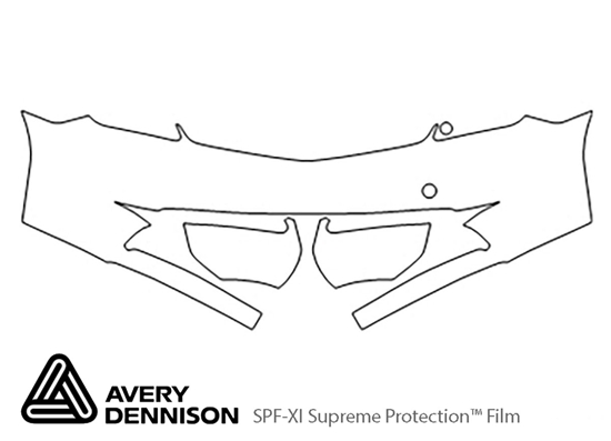 Toyota Prius 2004-2009 Avery Dennison Clear Bra Bumper Paint Protection Kit Diagram